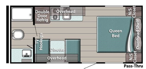 Gulf Stream Ameri-Lite - 189DD Floorplan - Travel Trailer RV - 20 ft - 2025 Edition - Image 3