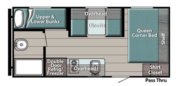 Gulf Stream Ameri-Lite - 199DD Floorplan - Travel Trailer RV -  20 ft - 2025 Edition - Image 3